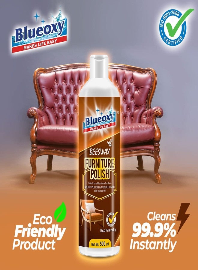 BLUEOXY Beeswax Furniture Polish Gel | Used to Clean Shine Polish Protection for All Furniture Laminate Finishes | Wood Polish & Conditioner | Wooden Wax Polish | Ecological Formulation | 500 ML | 1 - Image 2