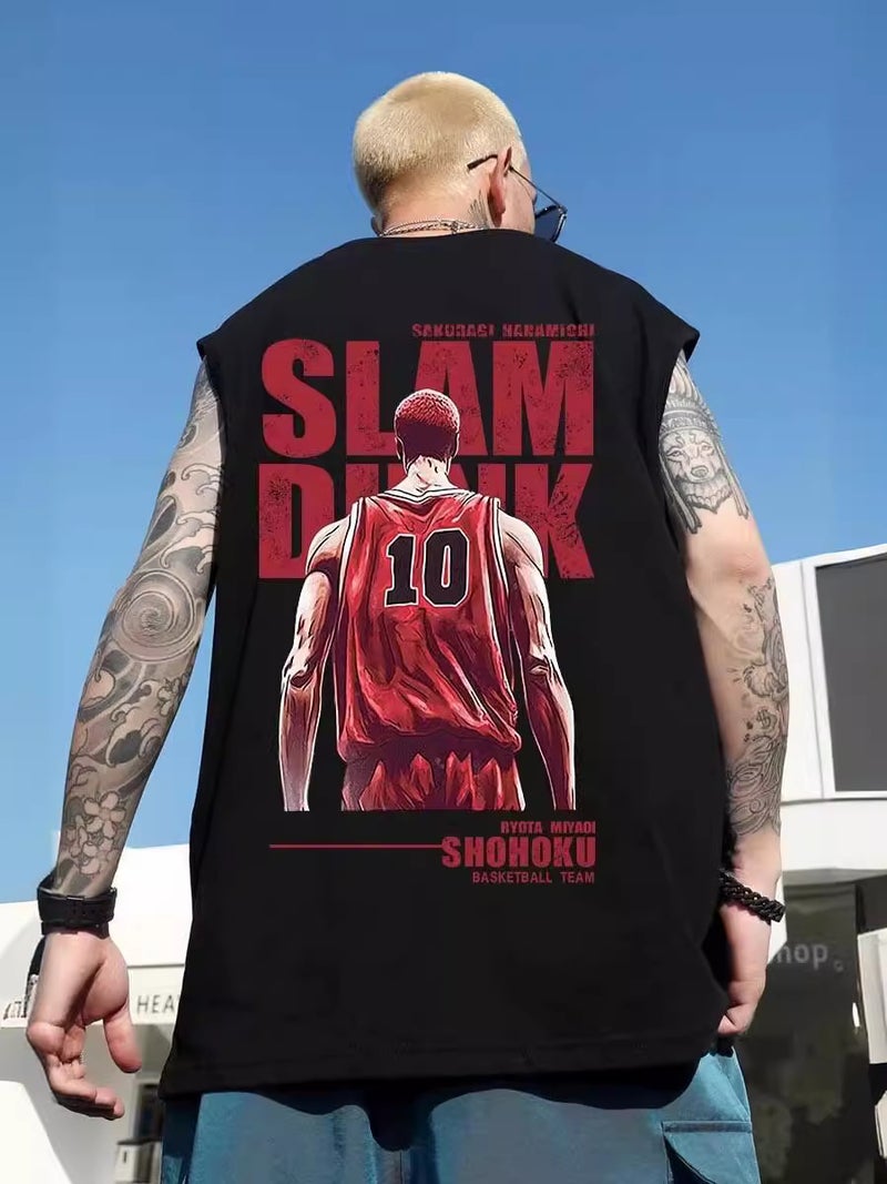 2024 Arrival Youth Hong Kong Style Trendy Sleeveless Short-Sleeved Popular Simple All-Match Handsome Vest - Image 4