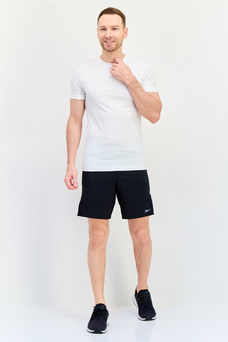 Reebok Men Sportswear Fit Brand Logo Training Shorts, Black - Image 4