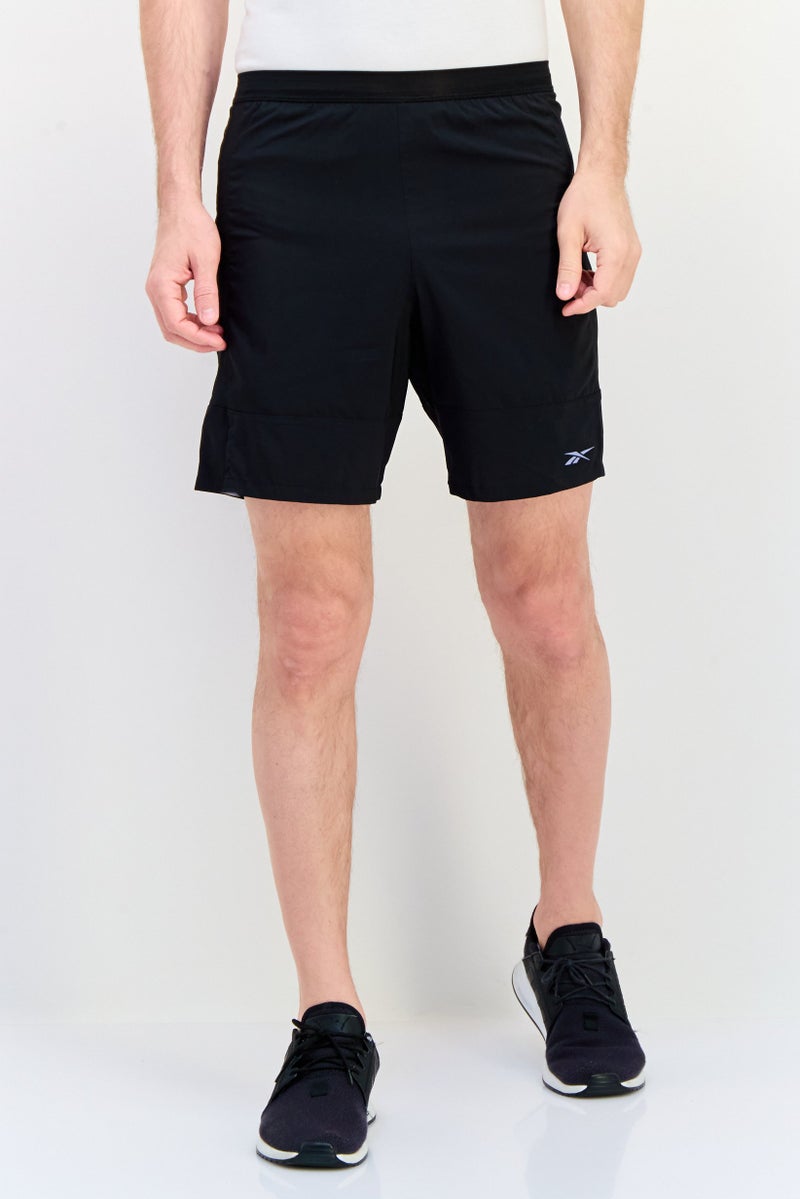 Reebok Men Sportswear Fit Brand Logo Training Shorts, Black - Image 1