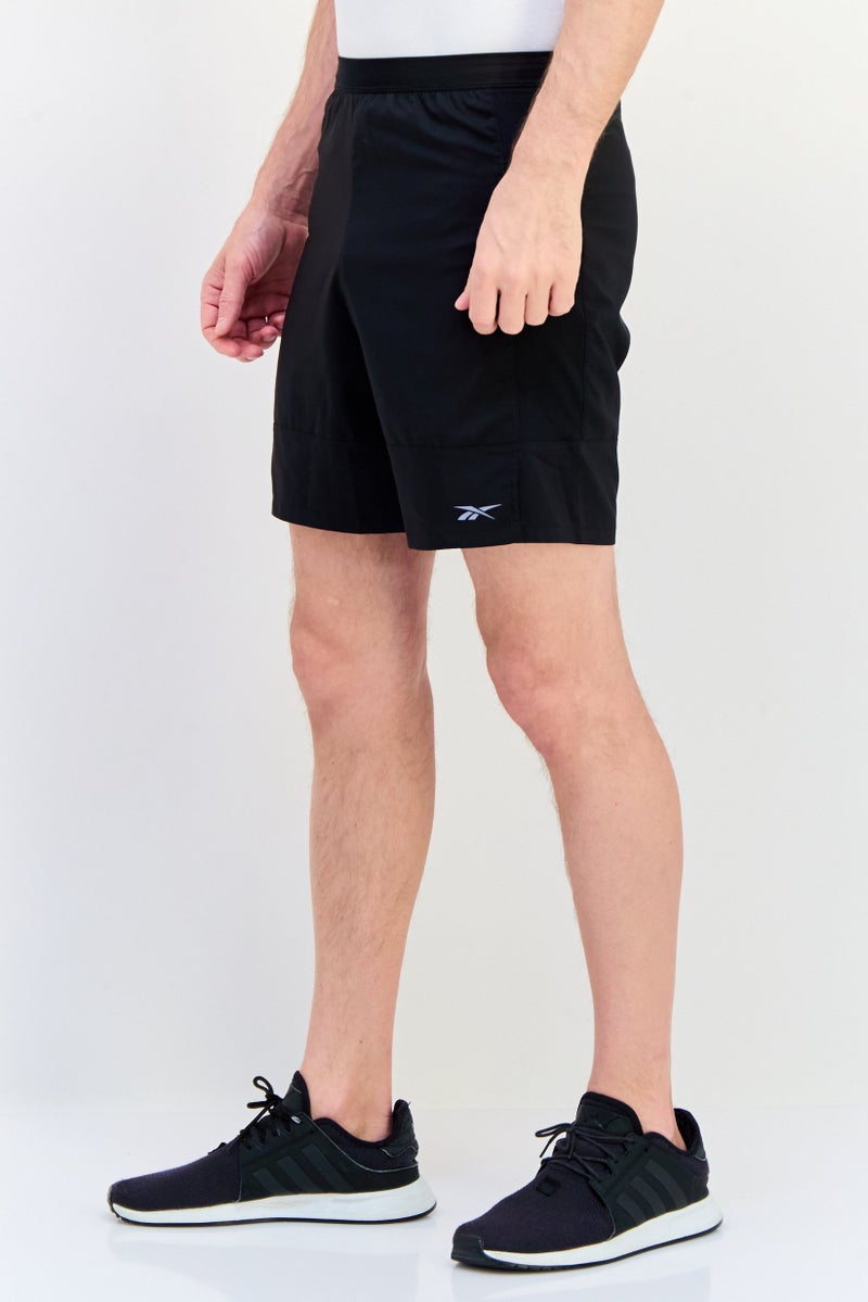 Reebok Men Sportswear Fit Brand Logo Training Shorts, Black - Image 2