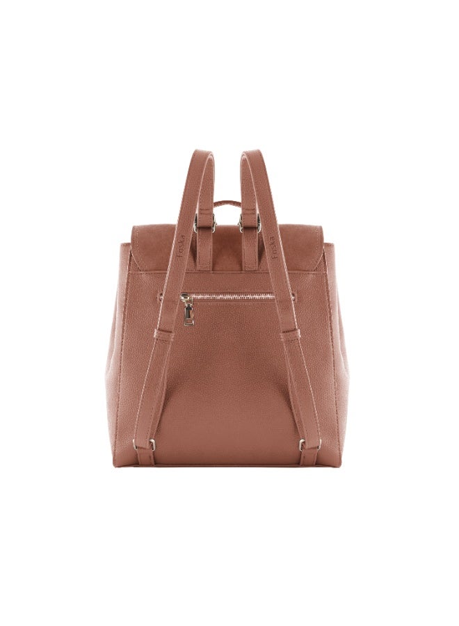 فوسكا شنطة Foska كبيرة 2 في 1: يد وظهر (Tote & Backpack) – جلد ناعم للعمل لون dusty rose – مقاس 29.5x32 سم - Image 4