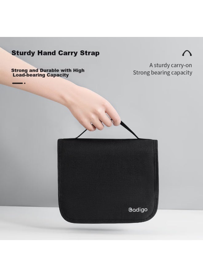 Buddy High Baidi Gao Travel Toiletry Bag For Men, Business Trip Toiletries Storage Bag, Portable Wet And Dry Separation, Large Black - Image 3