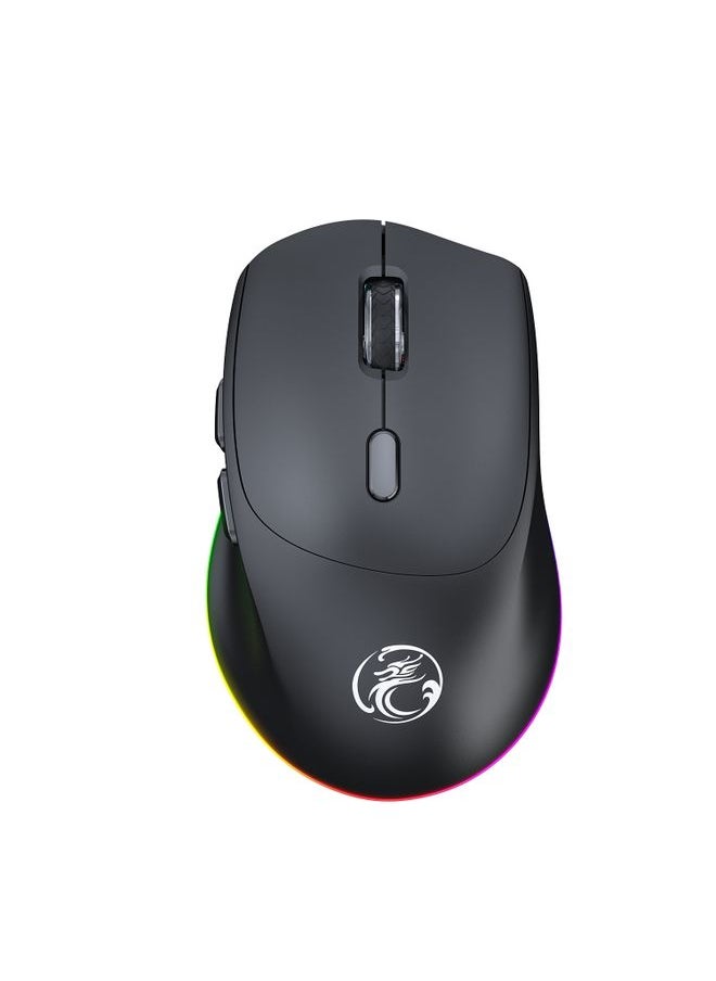 iMICE G905 Bluetooth Dual Mode 6-Key Silent Wireless Gaming Mouse(Black)