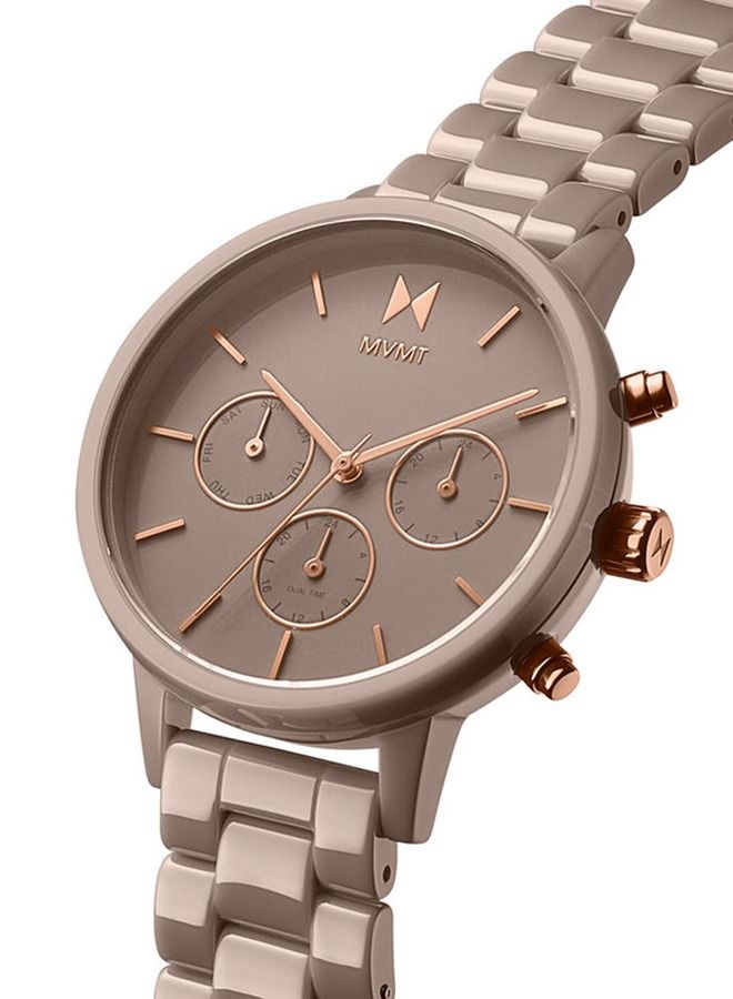 MVMT Women's Analog Round  Ceramic Wrist Watch 28000202-D  38 Mm - Image 2