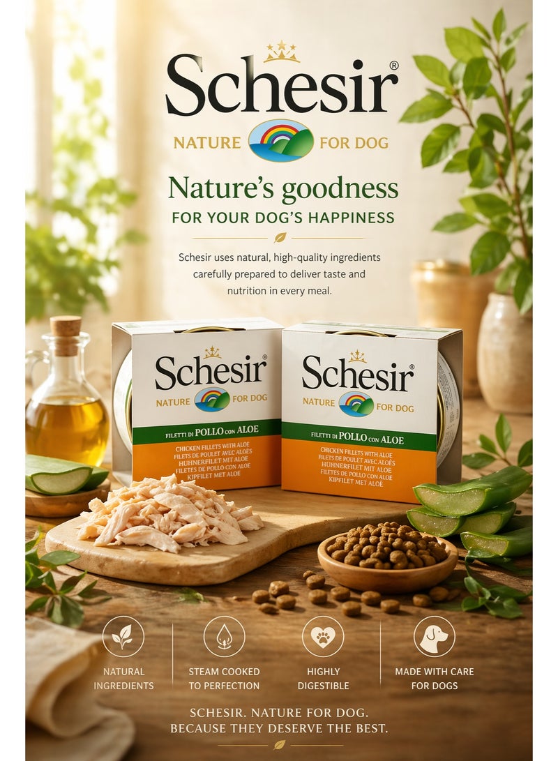 Nature food for Dog 2-Pack– Chicken Fillets with Aloe – 100% Natural Ingredients – 300 g (2 x 150 g Cans)