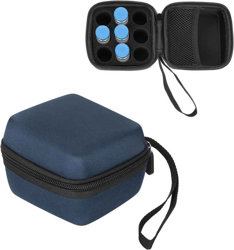 ELLDOO Insulin Fridge Holder Storage Carrying Case Insulin Vial Organizer Bag Fits Standard 10ml U100 Vials 9 Slots Travel Reliable Vial Protector Bag with Removable Slot FoamDeep Blue Only Case - Image 1