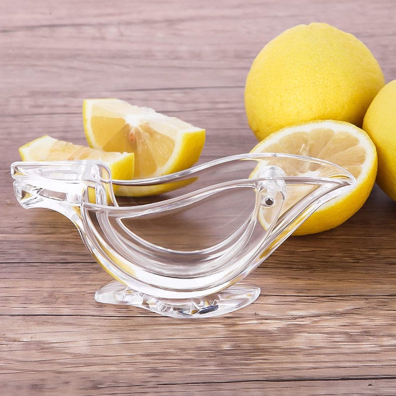 KAHAAN Manual Lemon Squeezer Orange Fruit Hand Juicer Kitchen Acrylic Clips Tools Glass Acrylic crystal Press Juicer Kitchen Tools Dinner Plate Elegance Press Bird Lemon Lime Squeezer Pack Of 2 - Image 5