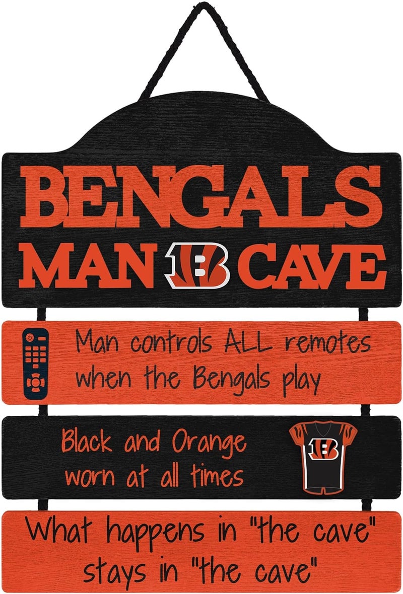 FOCO NFL Team Logo Mancave Man Cave Hanging Wall Sign - Image 1