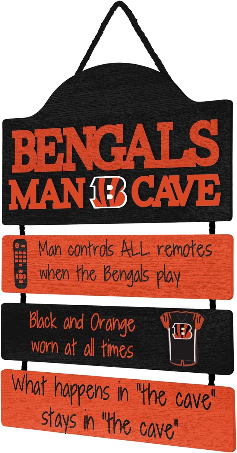 FOCO NFL Team Logo Mancave Man Cave Hanging Wall Sign - Image 2