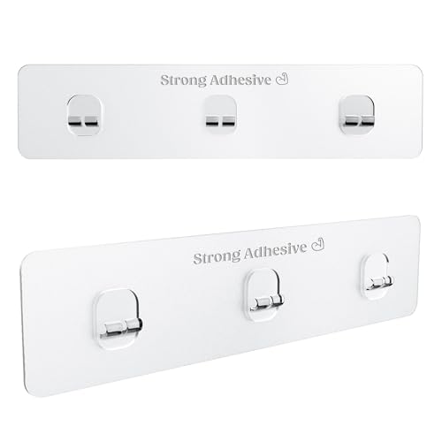 KINCMAX 2-Pack Strong Sticky Waterproof Heavy-Duty Wall Adhesives, Shower Caddy Adhesive Replacement Stickers, No-Trace Wall Adhesives Hook Strip for Shower Caddy, Kitchen Racks, Bathroom Shelf - Image 1