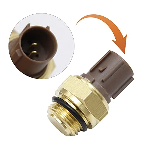 Anxingo مفتاح مروحة التبريد حساس درجة حرارة سائل التبريد 37760-P00-003 + 37870-PJ7-003 بديل لهوندا أكورد CR-V سيفيك، مجموعة من 2 - Image 3