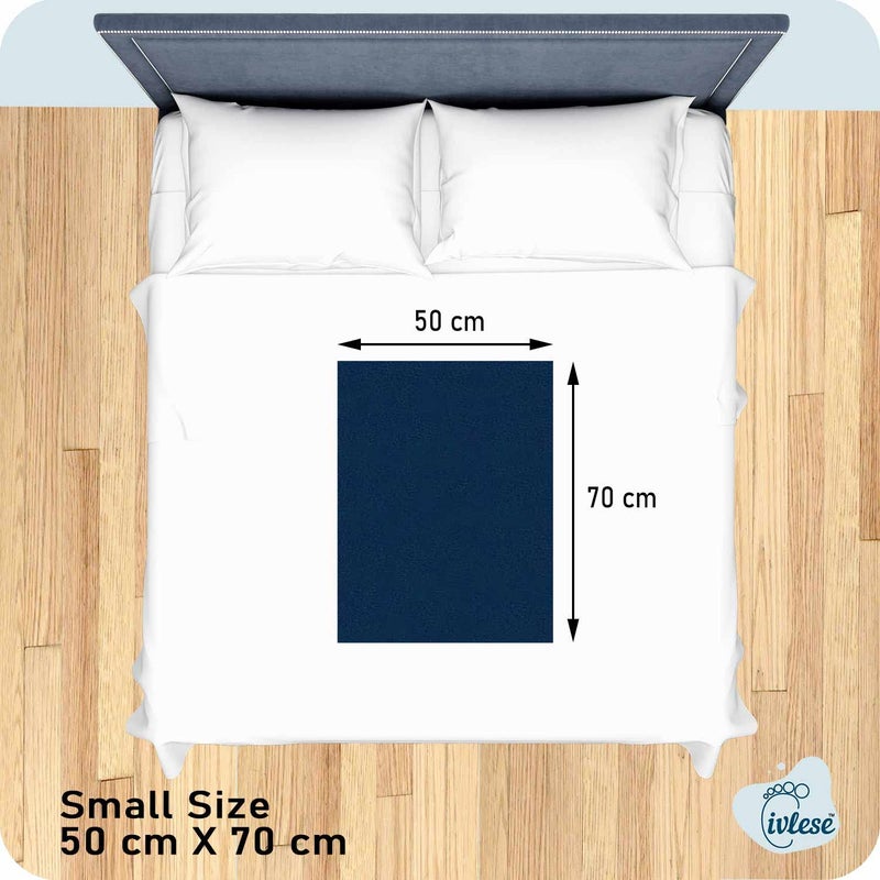 IVLESE Waterproof & Washable Baby Care Quick Dry Sheet (Small Size, Navy Blue Color, Pack of 2) - Image 4