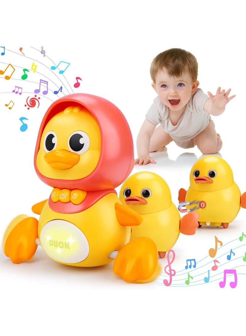 Bukela Baby Musical Duck Toy Set, Baby Toys 6-12 Months, Learning Crawl Walking Infant Toys Tummy Time Toys Toddler Toy for 6 7 8 9 10 11 12 Month Old Baby Gifts for 1 Year Old Boy Girl - Image 1