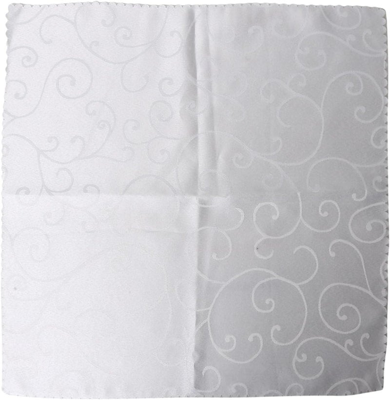cheekyglo Table Napkin Stripes Soft Square Reusable Dinner Napkins for Home Dinning Hotel Banquet,White - Image 1