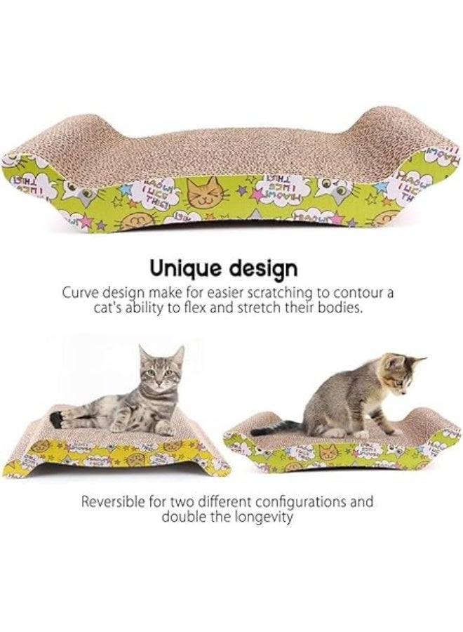 Bear Cat Scratching Board Lounger Sofa Bed, Reversible Cat Scratching Pads - Premium Cardboard Construction - Image 2