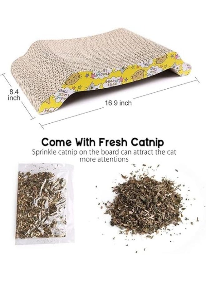 Bear Cat Scratching Board Lounger Sofa Bed, Reversible Cat Scratching Pads - Premium Cardboard Construction - Image 3