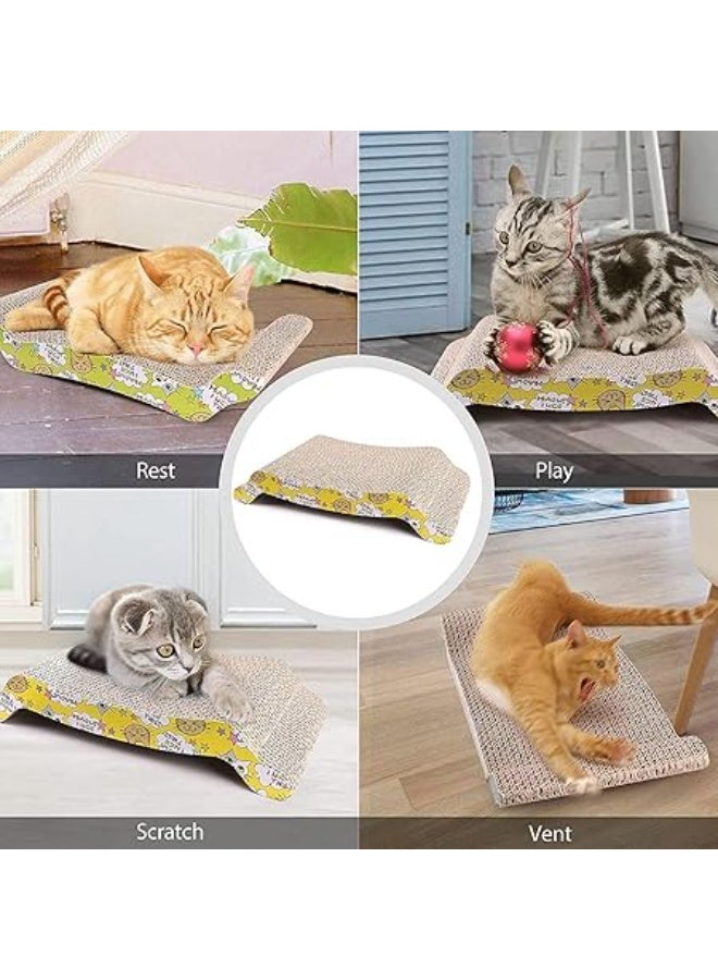 Bear Cat Scratching Board Lounger Sofa Bed, Reversible Cat Scratching Pads - Premium Cardboard Construction - Image 4