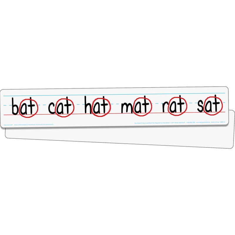 Really Good Stuff DoubleSided PrimaryLined Dry Erase Sentence Strip Boards Pack of 12