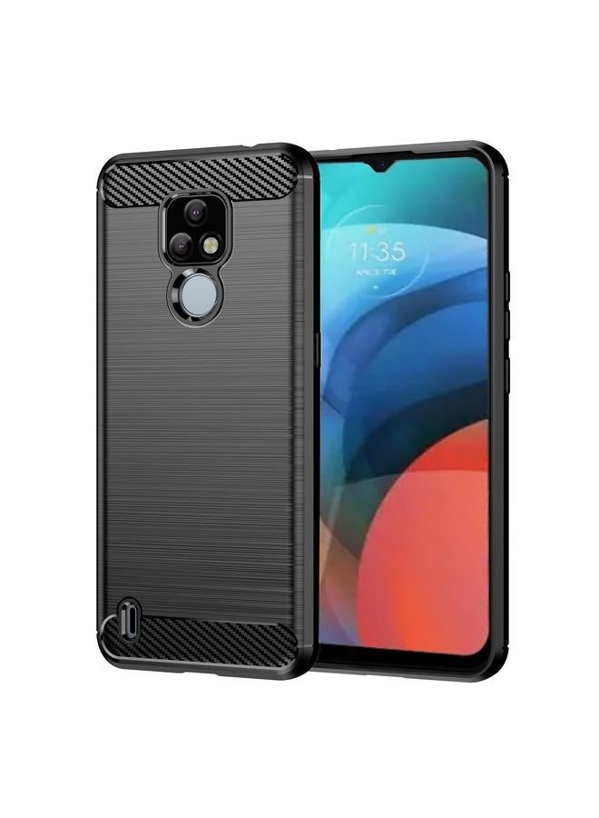 erorex Case For Lenovo K12 / Motorola Moto E7 Brushed Texture Carbon Fiber TPU Phone Case - Image 1