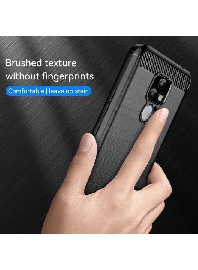 erorex Case For Lenovo K12 / Motorola Moto E7 Brushed Texture Carbon Fiber TPU Phone Case - Image 3