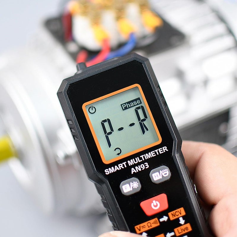 Portable AN93 Multimeter Handheld with LED Flashlight & Accurate Voltages Measurement Auto Ranges Intelligent Multimeter - Image 5