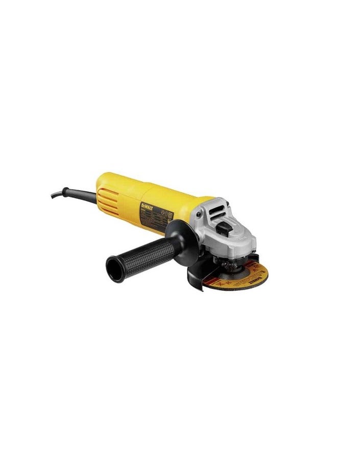 DEWALT 750W Slider Switch Corded Angle Grinder Yellow and Black 115 mm DWE4010-B5  - Image 2