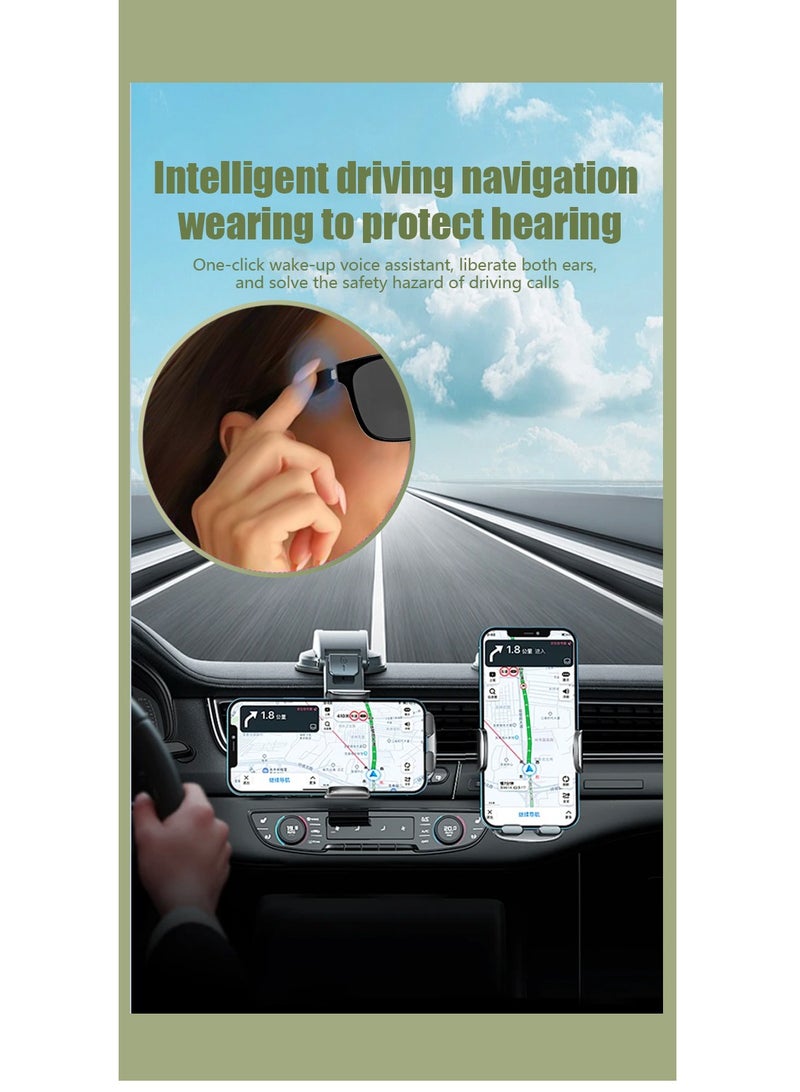 جولف لينك نظارات شمسية سماعات حماية من الأشعة فوق البنفسجية مكالمات موسيقية تقليل الضوضاء سماعة محمولة GS08 تحكم باللمس ذكي نظارات شمسية ذكية صفراء - Image 5