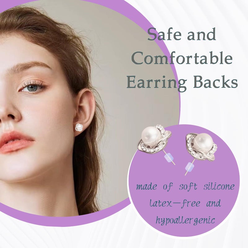 KASBEE Clear Earring Backs, 200PCS Plastic Earring Stoppers, Tube Earring Findings, Hypo-allergenic Jewelry Accessories - Image 2
