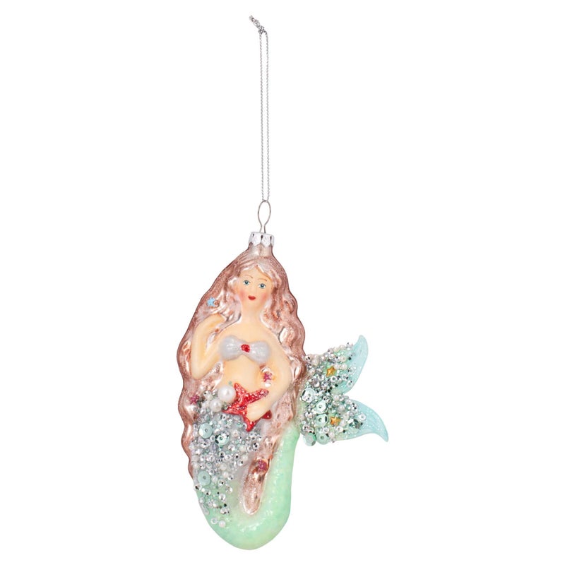 ديمداكو Demdaco Enchanted Mermaid Glitter Blue 6 × 4 الزجاج الزجاجي التمييز - Image 1