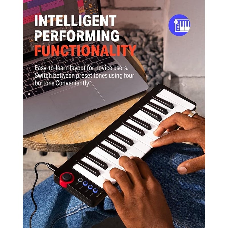Donner Mini MIDI Keyboard, N-25 25 Key MIDI Controller for Beginner with Velocity-Sensitive Mini Keys&Light-up Rocker&Music Production Software, Small Controlador MIDI with 40 Teaching Courses - Image 5