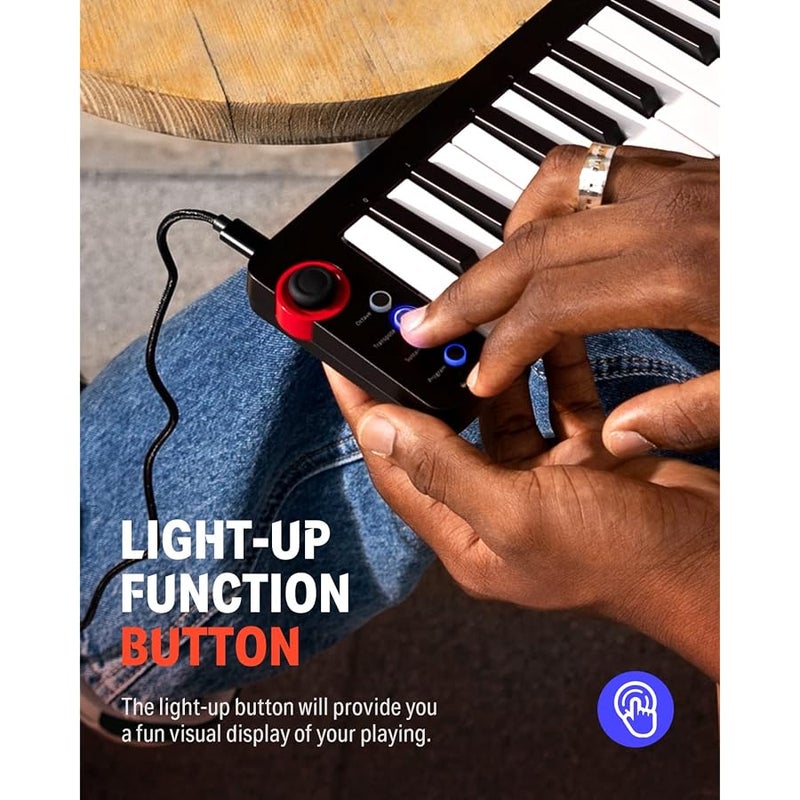 Donner Mini MIDI Keyboard, N-25 25 Key MIDI Controller for Beginner with Velocity-Sensitive Mini Keys&Light-up Rocker&Music Production Software, Small Controlador MIDI with 40 Teaching Courses - Image 2