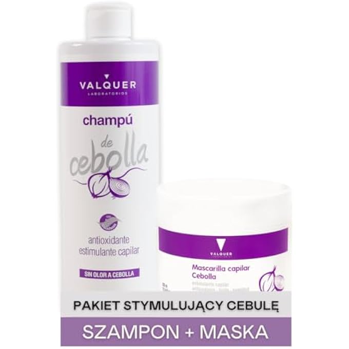 Valquer Laboratorios PACK ONION SHAMPOO AND MASK FOR OILY HAIR - STIMULATING, ANTIOXIDANT, SHINE AND VOLUME, ALL HAIR TYPES - Image 1