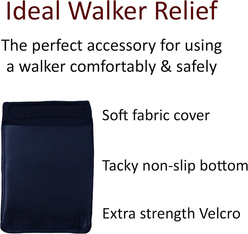 Crutcheze Walker Padded Hand Grip Covers - Comfortable, Washable, and Moisture-Wicking Accessories for Standard Walkers - Image 2