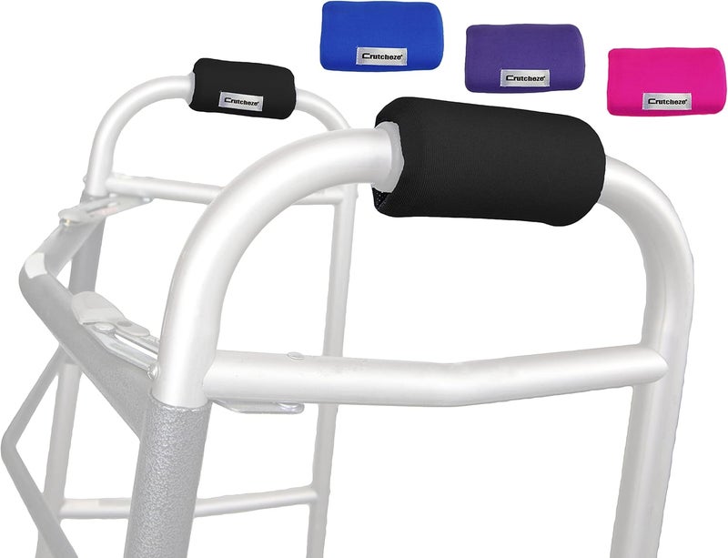 Crutcheze Walker Padded Hand Grip Covers - Comfortable, Washable, and Moisture-Wicking Accessories for Standard Walkers - Image 1