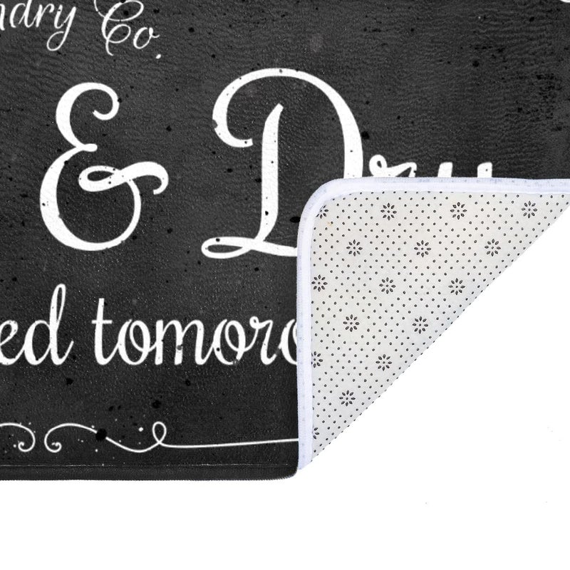 EYECY Laundry Room Long Mat Area Rug Non-Slip Floor Mat Waterproof Farmhouse Carpet for Kitchen 40" x 20"(Black-2) - Image 5