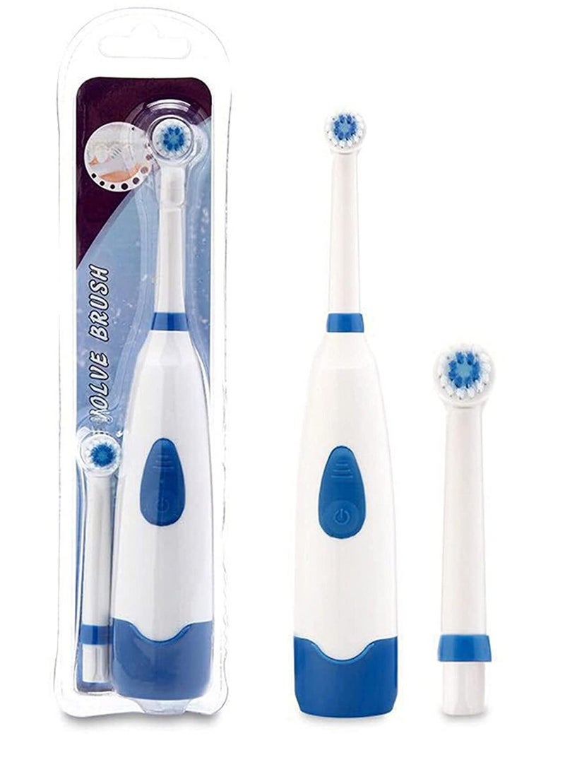 SYOSI - Electric Toothbrush, 360 Degree Automatic Rotating IPX7 Waterproof Ultrasonic Children Electric Toothbrush, 2 Brush Heads, USB Rechargeable Power Smart Toothbrush for Kids Oral-Care Age 3-16 Blue - Image 1