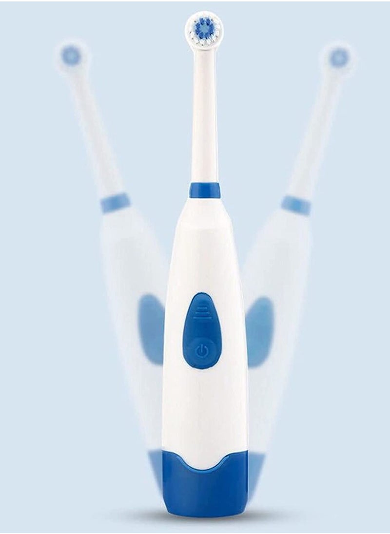 SYOSI - Electric Toothbrush, 360 Degree Automatic Rotating IPX7 Waterproof Ultrasonic Children Electric Toothbrush, 2 Brush Heads, USB Rechargeable Power Smart Toothbrush for Kids Oral-Care Age 3-16 Blue - Image 1