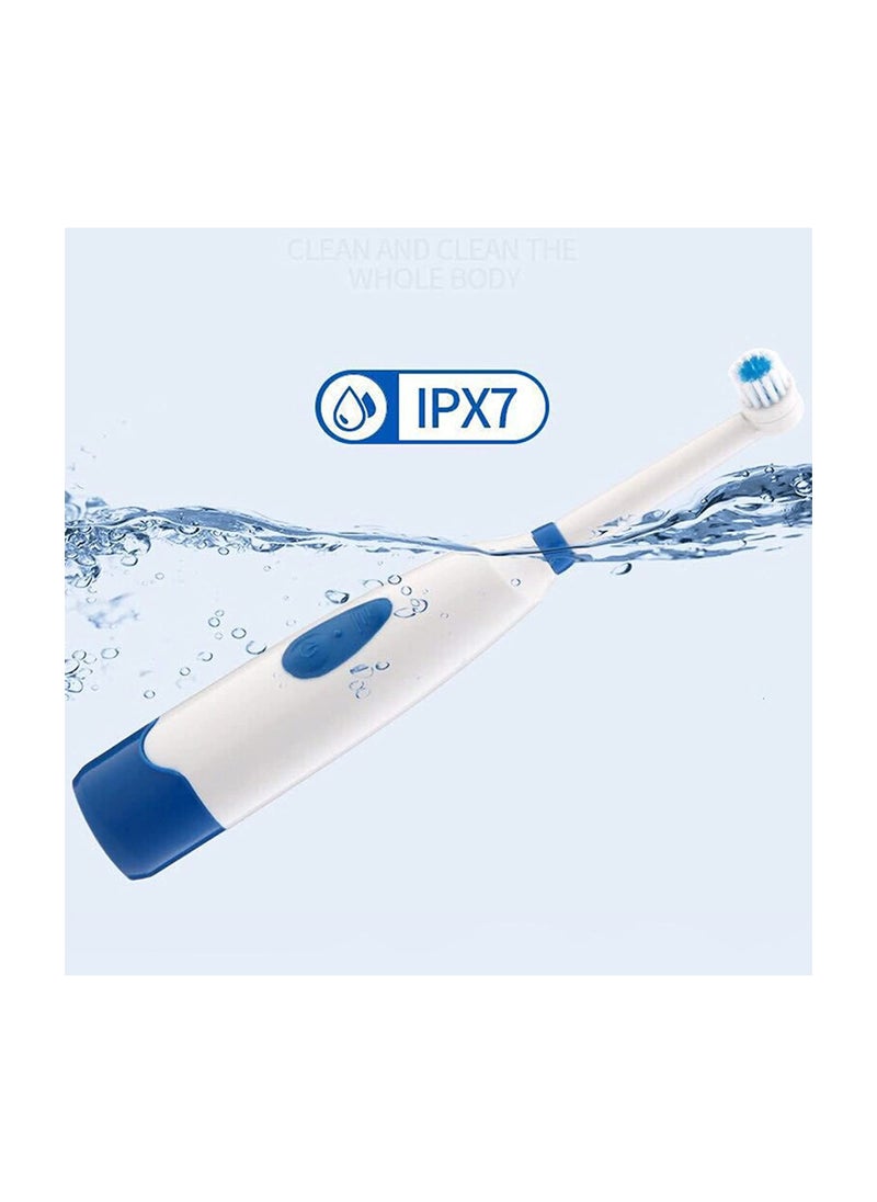SYOSI - Electric Toothbrush, 360 Degree Automatic Rotating IPX7 Waterproof Ultrasonic Children Electric Toothbrush, 2 Brush Heads, USB Rechargeable Power Smart Toothbrush for Kids Oral-Care Age 3-16 Blue - Image 1