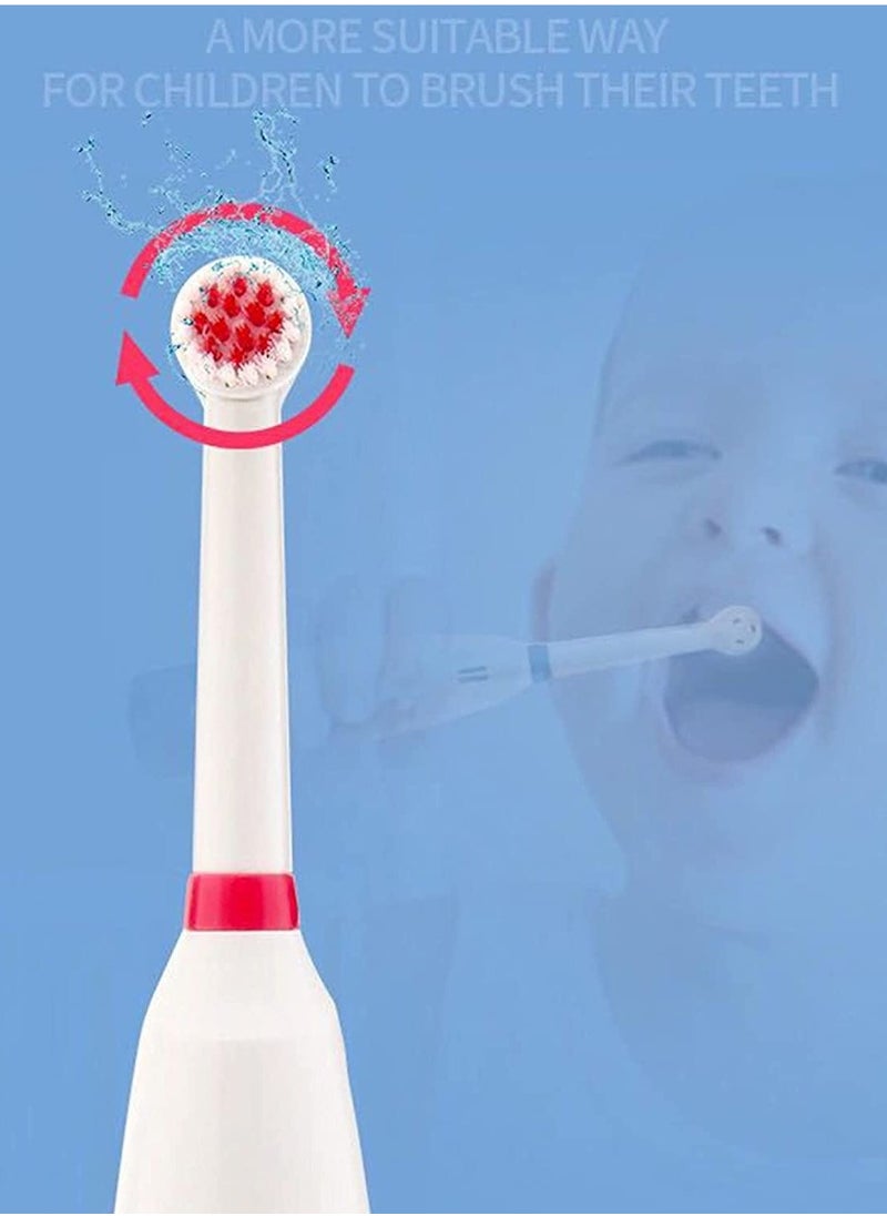 SYOSI - Electric Toothbrush, 360 Degree Automatic Rotating IPX7 Waterproof Ultrasonic Children Electric Toothbrush, 2 Brush Heads, USB Rechargeable Power Smart Toothbrush for Kids Oral-Care Age 3-16 Blue - Image 1