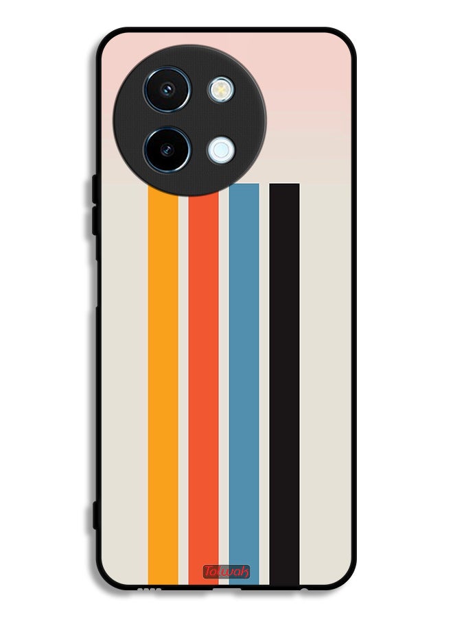 Tolwak Vivo Y38 5G Protective Case Cover Straight Lines Pattern - Image 1