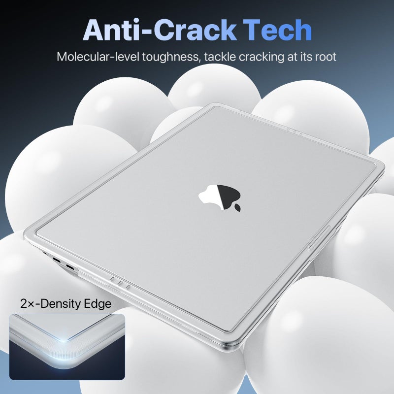 Soonjet CrackGuard for MacBook Air 15 inch Case | M5 M4 M3 M2 2026 2025-2023 | Anti-Crack Upgrade | Thinner, Lighter, Tougher | Anti Fingerprint & Scratch | Hard Shell Laptop Cover | Matte Clear - Image 3