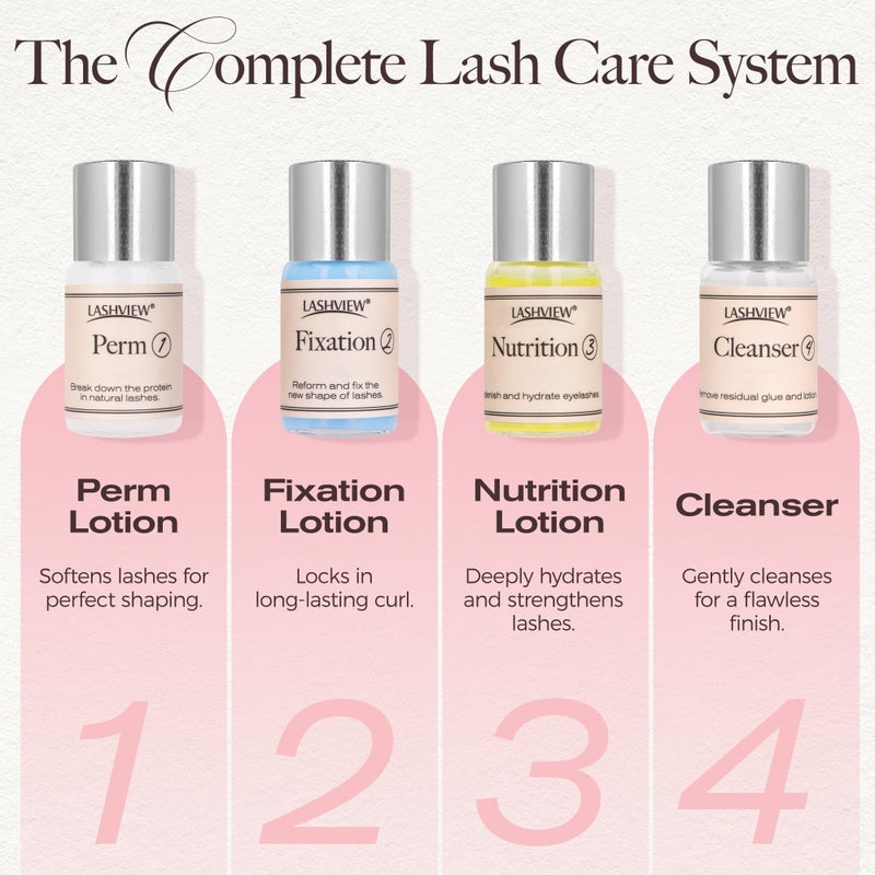 LASHVIEW Lash Lift Kit, Eyelash Perm Kit, Professional Eyelash Curling Lash Extension Set,Lash Curling, Semi-Permanent Curling Perming Wave Suitable For Salon - Image 3