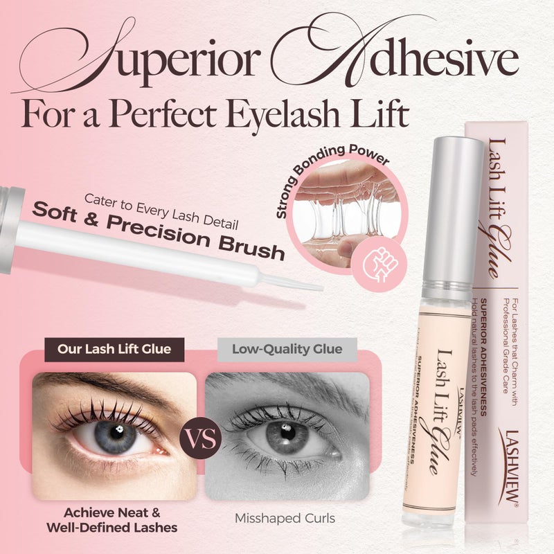 LASHVIEW Lash Lift Kit, Eyelash Perm Kit, Professional Eyelash Curling Lash Extension Set,Lash Curling, Semi-Permanent Curling Perming Wave Suitable For Salon - Image 4