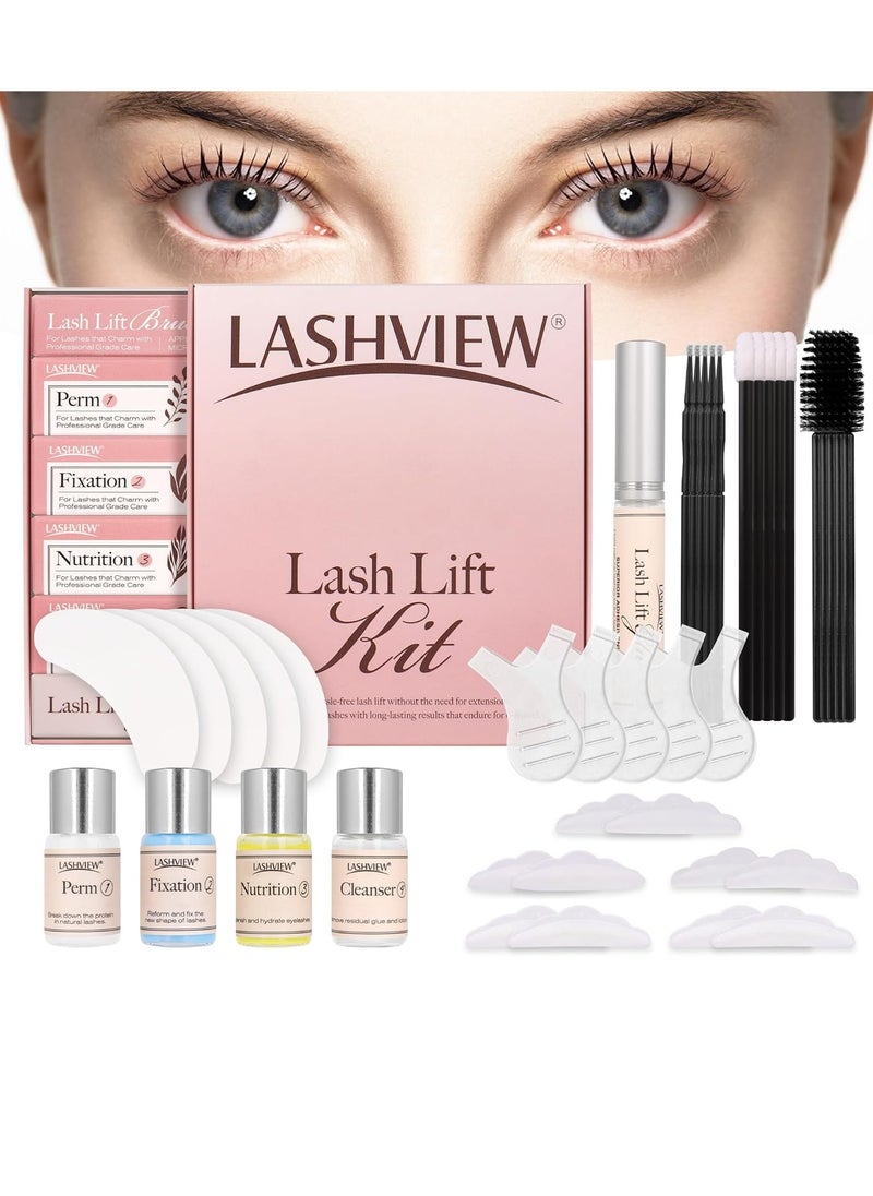 LASHVIEW LASHVIEW Lash Lift Kit, Eyelash Perm Kit, Professional Eyelash Curling Lash Extension Set,Lash Curling, Semi-Permanent Curling Perming Wave Suitable For Salon  - Image 1
