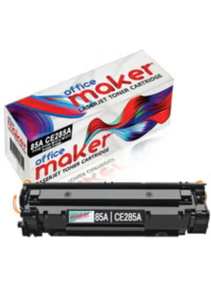 Office Maker 85A CE285A Laserjet Toner Cartridge for 85A CE285A Printer Black - Image 1