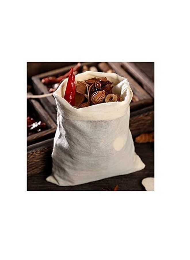 WUD 5Pcs. Unbleached Muslin Cotton Cheese Cloth Bags for Kitchen,for Straining Juice as Strainer,Masala Potli,Spice Bag,Making Paneer 7x5inches (5 Muslin Bags(7x5 inches)) - Image 5