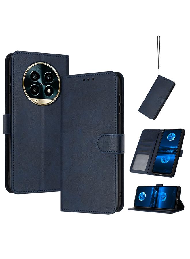 erorex Case For Realme 13 Pro+ 5G Global Solid Calf Texture Flip Leather Phone Case - Image 1