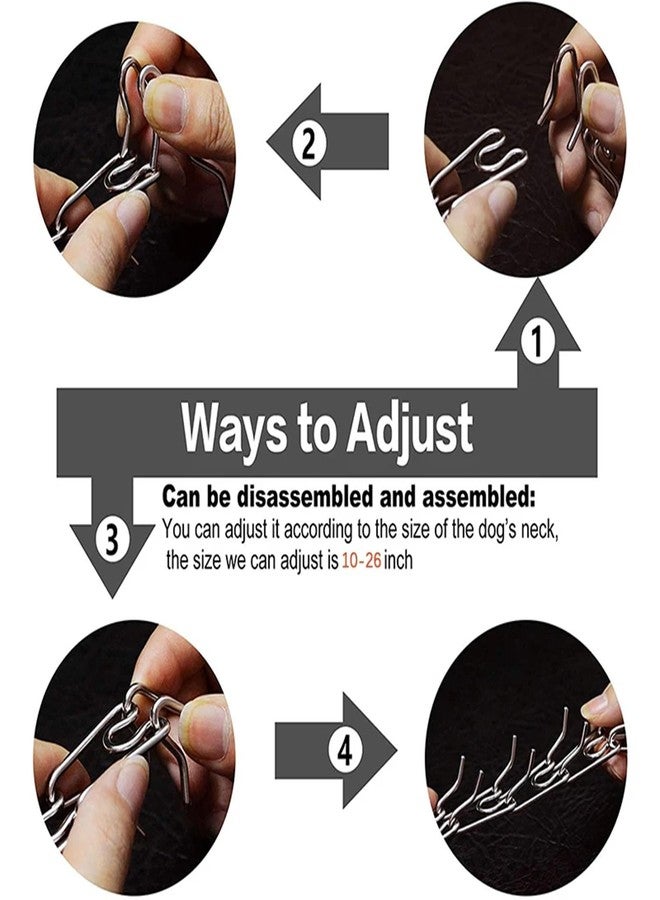 LINYUEARUI 7PACK Extra Links 2.25mm for Dog Collar,Prong Collar for Dogs,Pinch Collar, Prong Collar for Dogs 2.25,Dog Collar Extender,Steel Chrome Plated Dog Training Collar Links(Silver) - Image 3