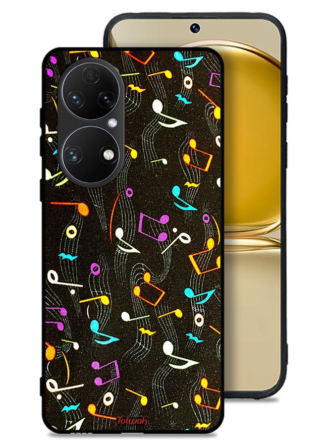 Tolwak Huawei P50 Protective Case Cover Music Fabric Pattern - Image 1